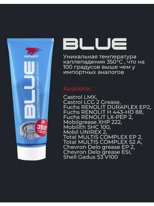 ВМПАВТО Смазка синяя высокотемпературная МС 1510 BLUE, 200мл, 200 мл, фото 5