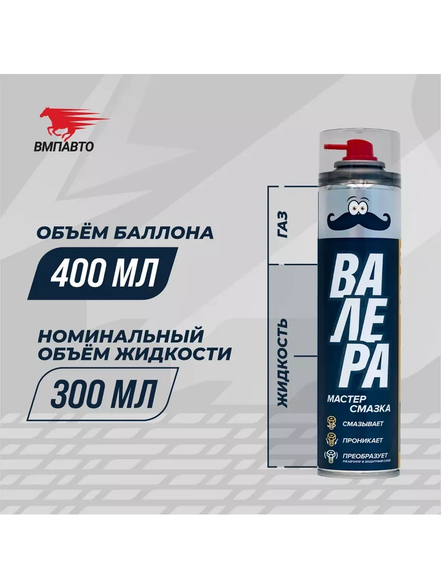 Смазка ВАЛЕРА универсальная и проникающая, 400мл ВМПАВТО 69075985 купить за  525 ₽ в интернет-магазине Wildberries