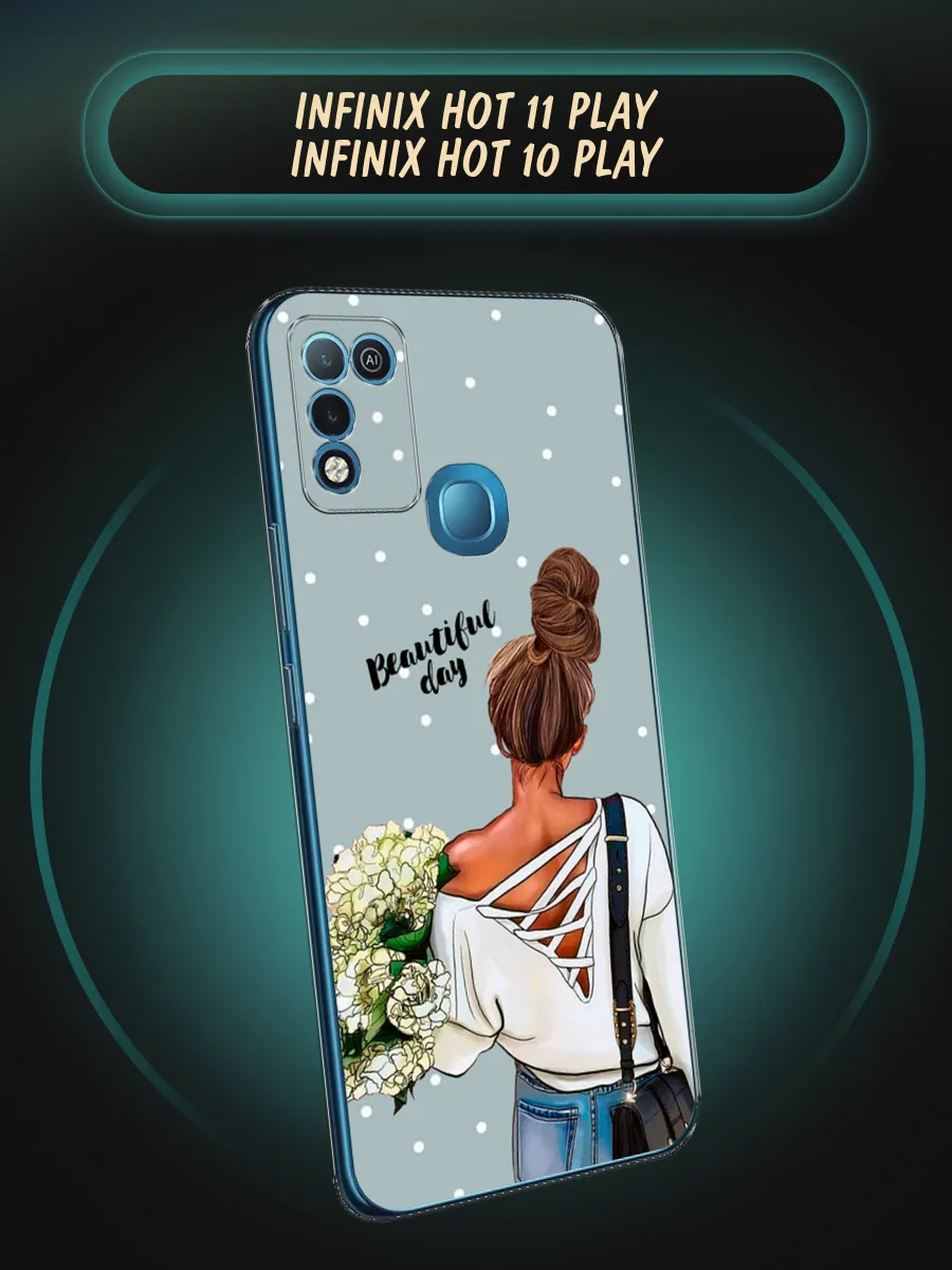 Чехол на Infinix HOT 11 Play / HOT 10 Play с рисунком Infinix 69100709  купить за 259 ₽ в интернет-магазине Wildberries