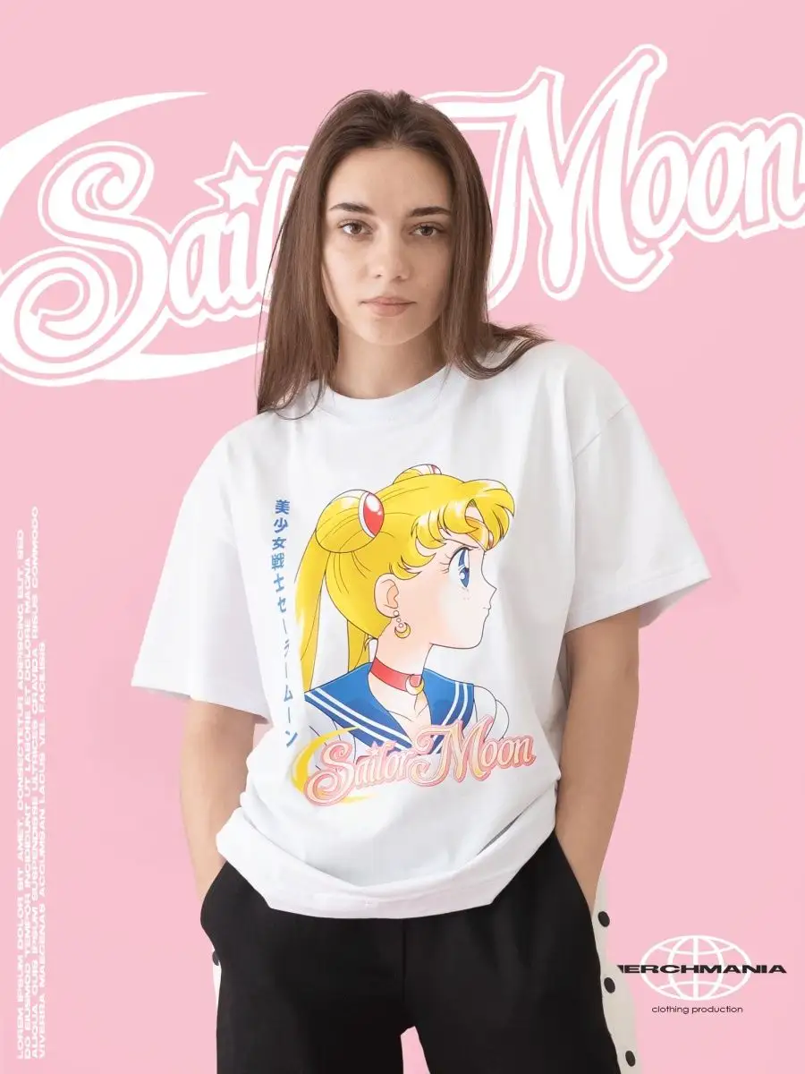 Футболка Аниме Sailor Moon Сейлор Мун Мерч Мания 69125408 купить за 273 500  сум в интернет-магазине Wildberries