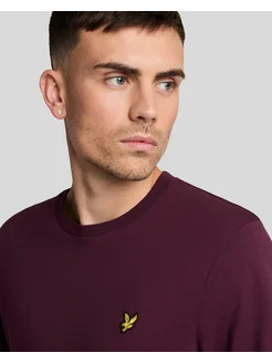Футболка бордовая однотонная хлопок 100% Lyle & Scott 69132362