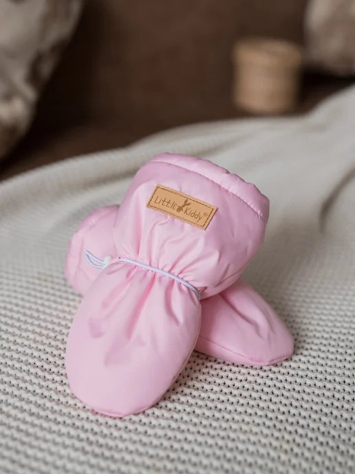 Little Kiddy Пинетки для девочки демисезонные для новорожденных, розовый, фото 3