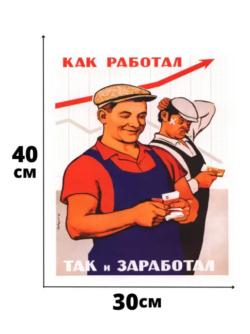 POSTERS.RU Постер Как работал -Так и заработал СССР