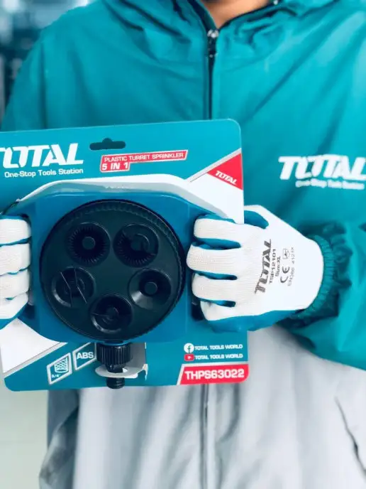 TOTAL tools Разбрызгиватель для полива газона на шланг, голубой, фото 2