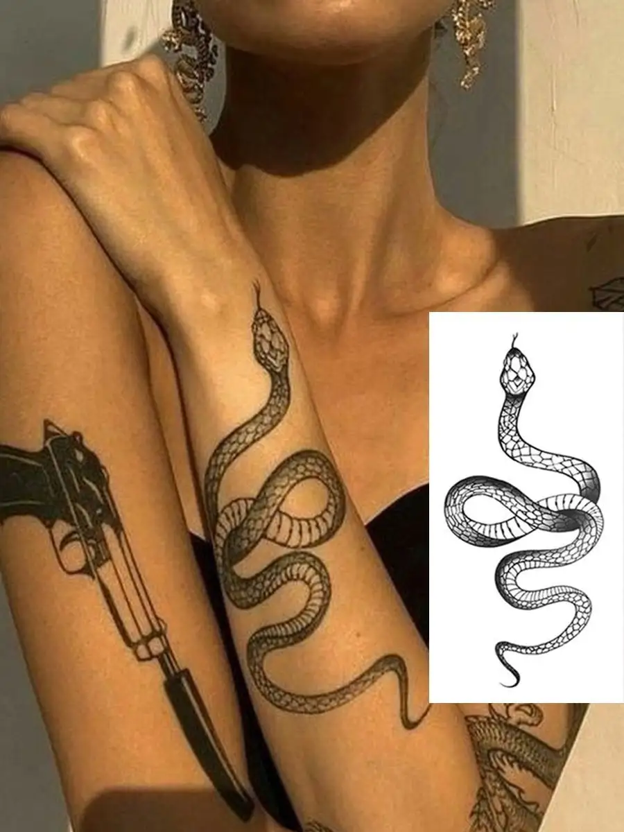 Переводная татуировка Змея