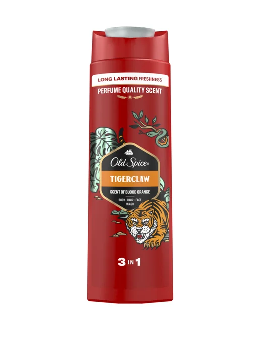 Old Spice Гель для душа мужской парфюмированный 3 в 1 Tigerclaw 0,4л, 400 мл, фото 8