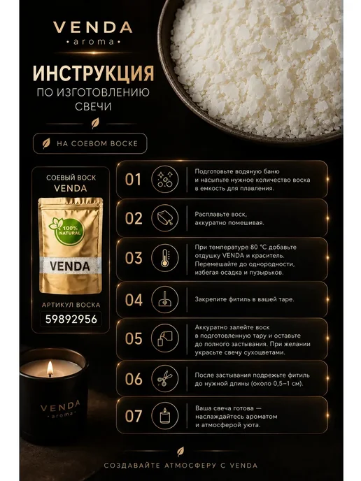 Venda Отдушка Спелая вишня для свечей и мыла 33 мл, 33 мл, фото 6
