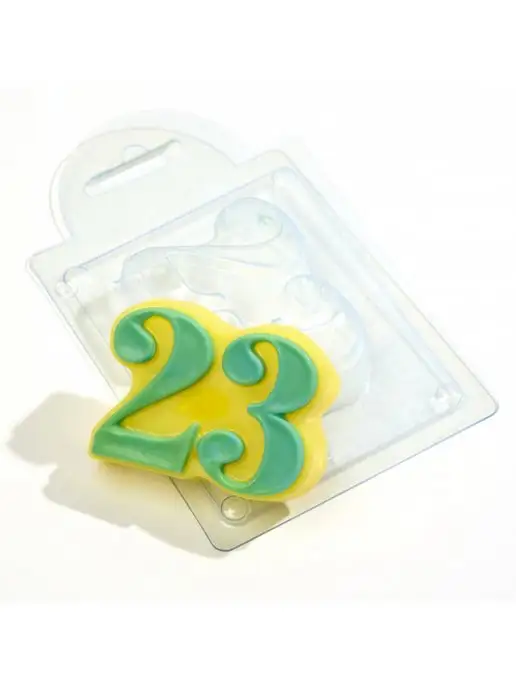 AnyMolds 23 цифры форма для мыла и шоколада, белый
