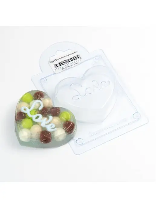 AnyMolds Сердце Love форма для мыла и шоколада, белый, фото 3