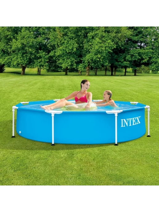 Intex Бассейн каркасный круглый 244 х 51 см для улицы, 244x51 см, фото 8