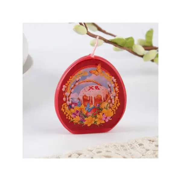 Свеча для дома интерьерная декоративная восковая пасхальная