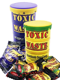 Самые кислые леденцы желтый и фиолетовый Toxic Waste 70055272 купить за 418 ₽ в интернет-магазине Wildberries
