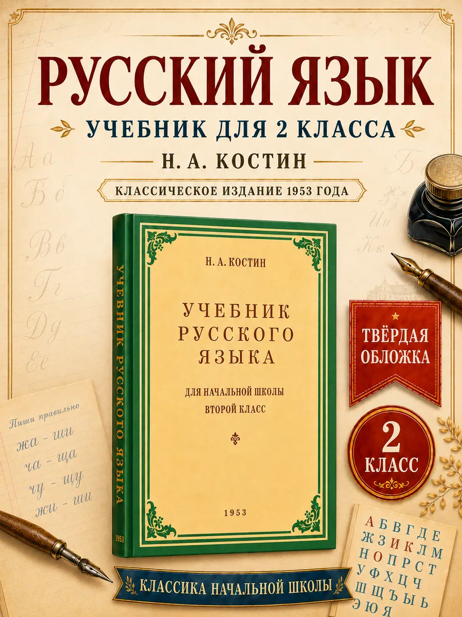 Советский учебник русского языка для 2 кл. Костин
