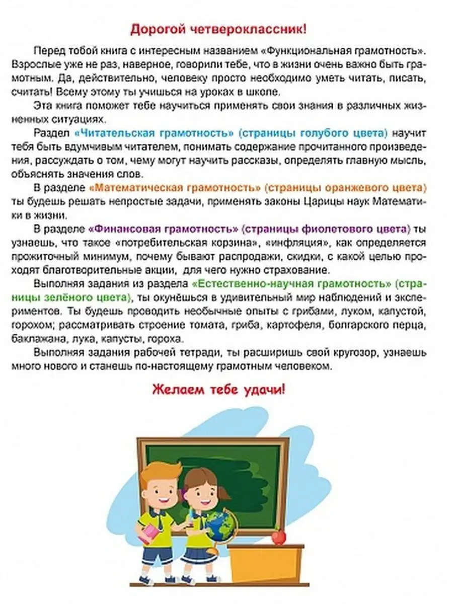 Функциональная грамотность 4 класс. Тренажер для школьников Издательство  Планета 70063219 купить за 327 ₽ в интернет-магазине Wildberries