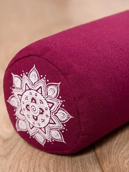 BIO-TEXTILES Ортопедический Валик 10х40 спине с гречихой йога медитация, 10x40, фото 3