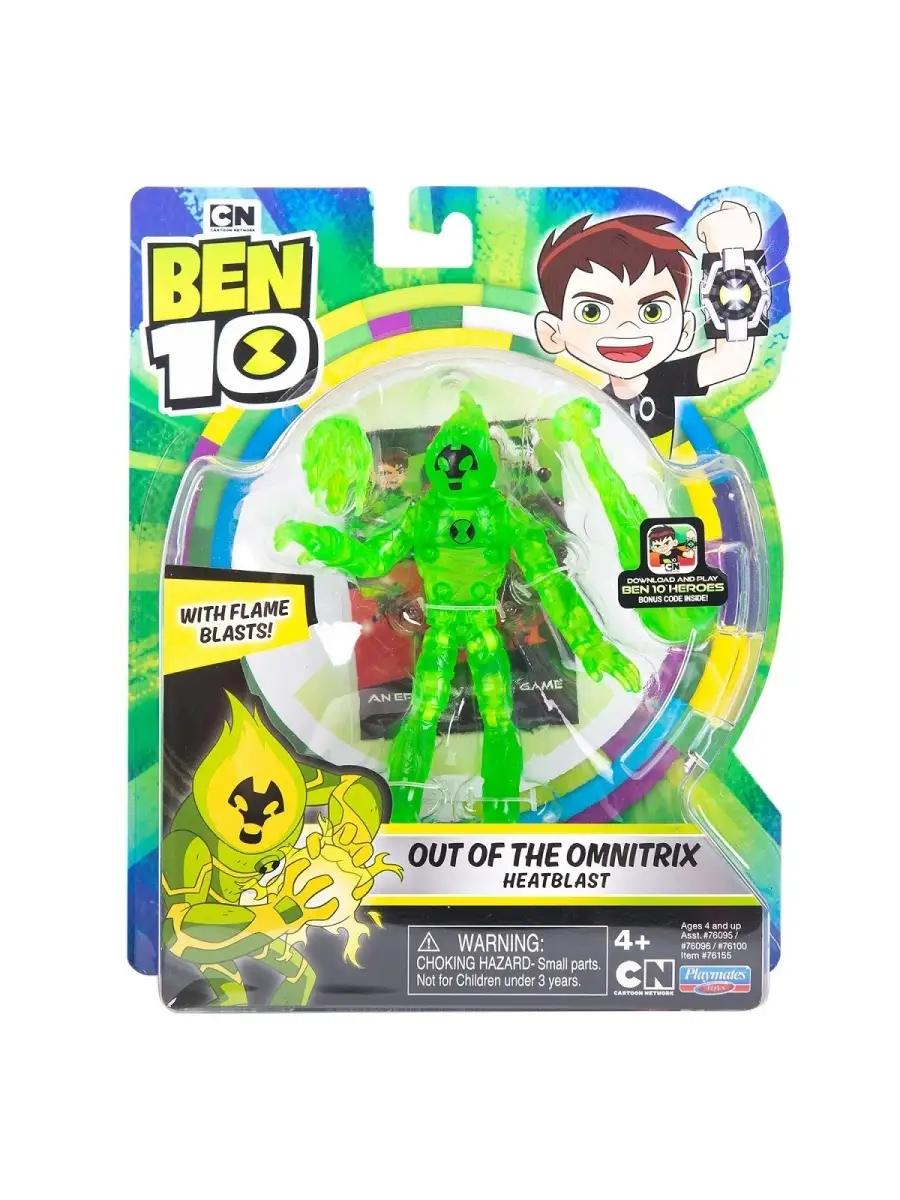 Ben 10 Фигурка Человек-огонь с высотой 12.5 см и аксессуары BEN 10 70089988  купить в интернет-магазине Wildberries