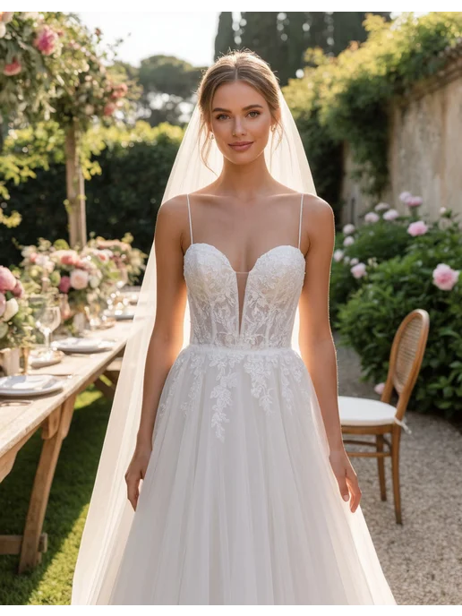 Magic Bride Фата свадебная длинная белая, белый, фото 5