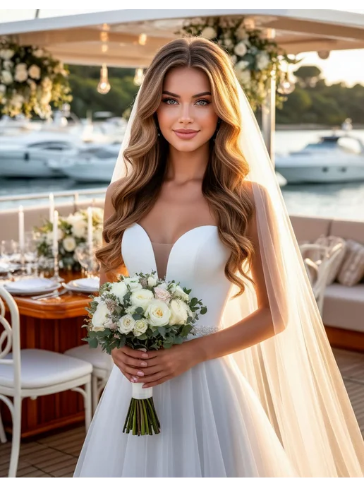 Magic Bride Фата свадебная длинная белая, белый, фото 7