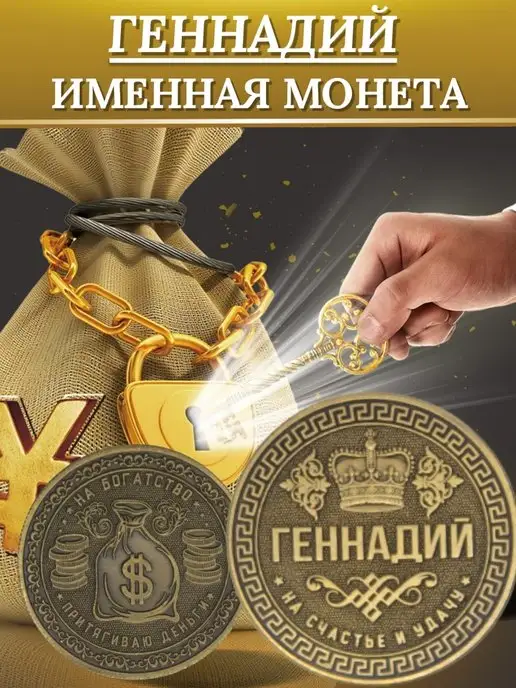 1000IMEN Именная монета - Геннадий, вариант