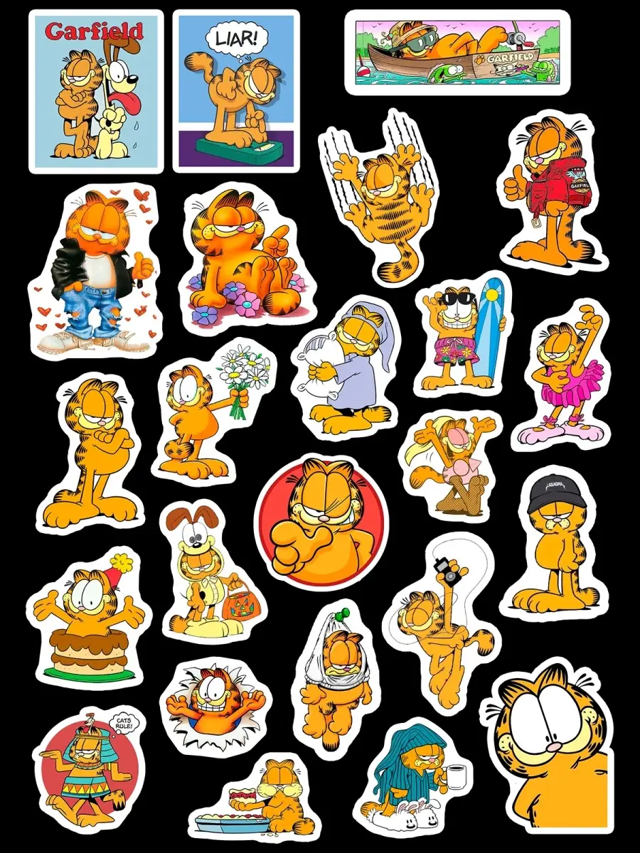 Гарфилд / Garfield / Наклейки / Стикеры / Стикерпак Sticker Universe  70126486 купить за 179 ₽ в интернет-магазине Wildberries