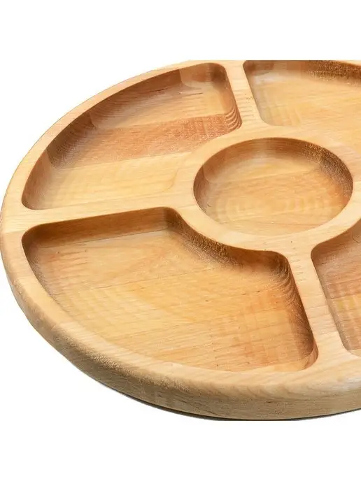 Менажница деревянная для закусок круглая - фото 9