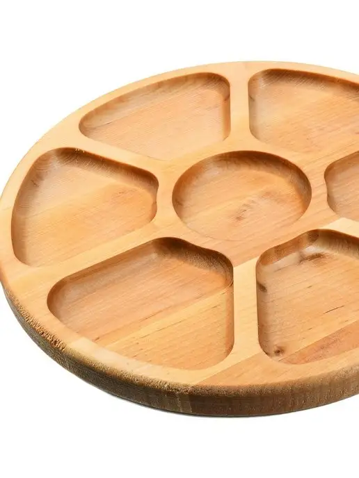 Менажница деревянная для закусок круглая - фото 12