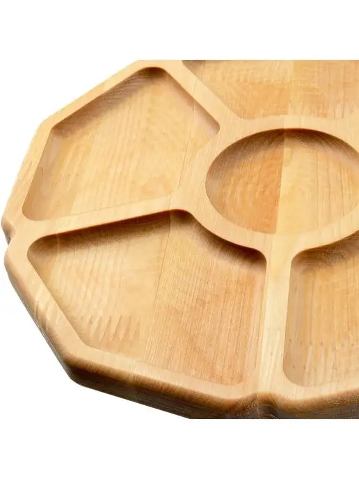 Менажница деревянная для закусок круглая - фото 11