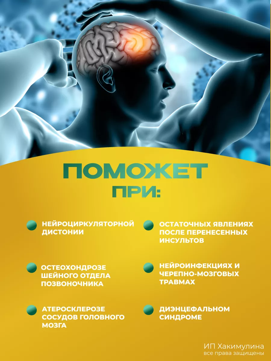 Вазолептин БАД для работы мозга и кровотока после инсульта ООО Апифарм  70132693 купить за 1 119 ₽ в интернет-магазине Wildberries