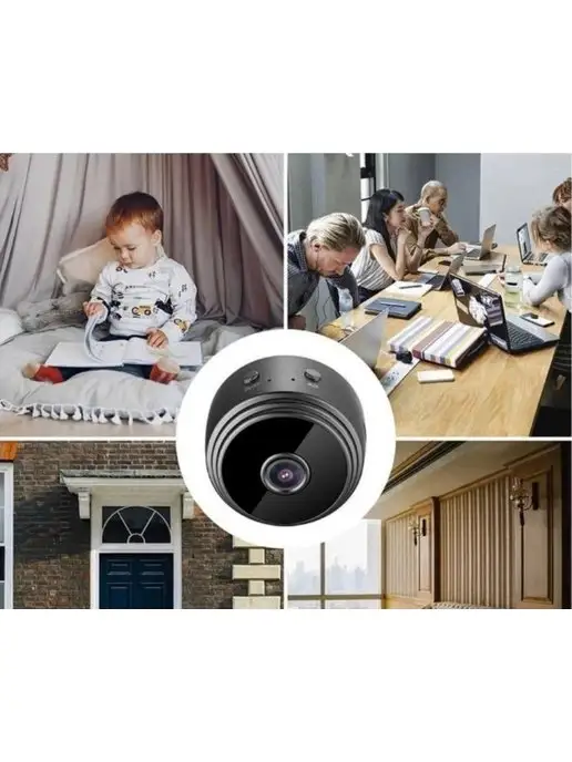 DVR Камера видеонаблюдения мини беспроводная онлайн wifi, черный, фото 6