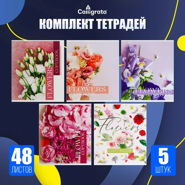 Набор общих тетрадей 48 листов в клетку
