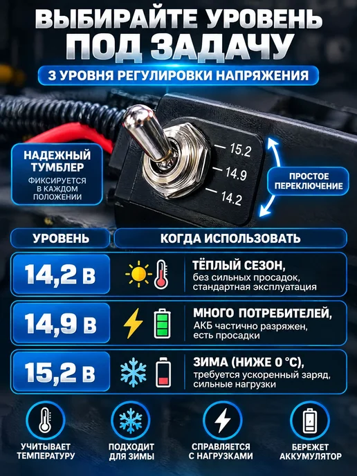 энергомаш Трехуровневый регулятор напряжения 673.3702 универсальный, вариант, фото 2