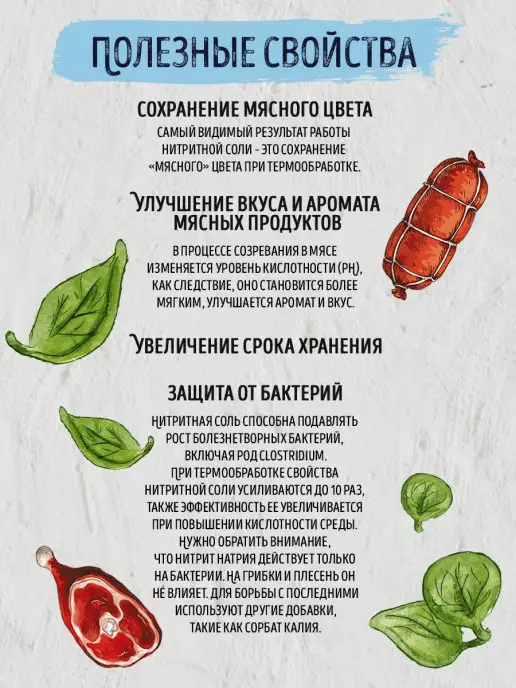 CoffeeKo Соль нитритная для колбас 0,6% NaNO2 1 кг, 1 кг, фото 4