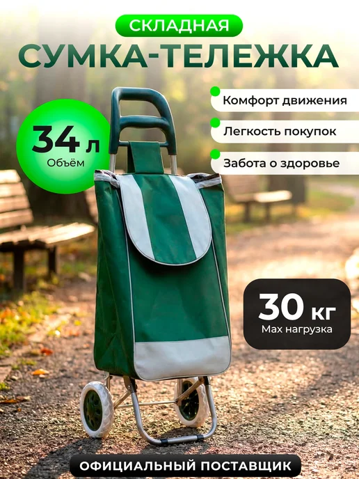 PERFECTO LINEA Сумка-тележка на колесах хозяйственная 30 кг 42-307020, 30 кг