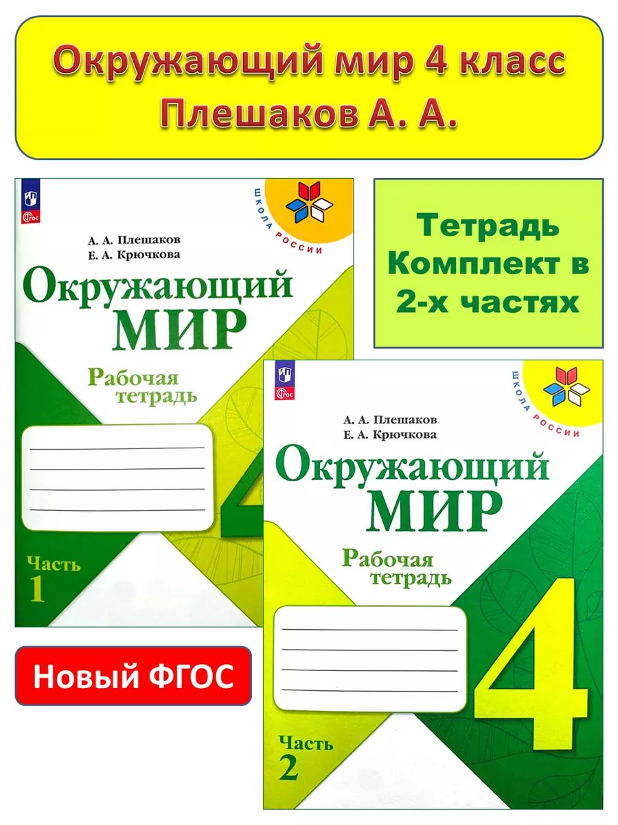 Просвещение Окружающий мир 4 класс Рабочая тетрадь Плешаков 2023