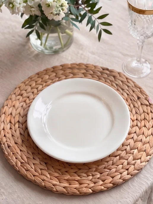 Тарелка сервировочная фарфоровая White Label 24,5х15,5 см, белый, фото 5