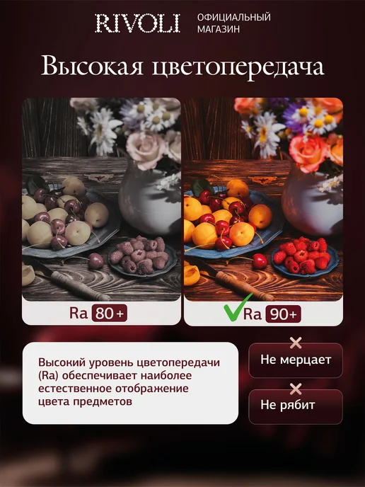 Rivoli Люстра потолочная светодиодная с пультом 56Вт 14м2, 56 Вт, фото 8
