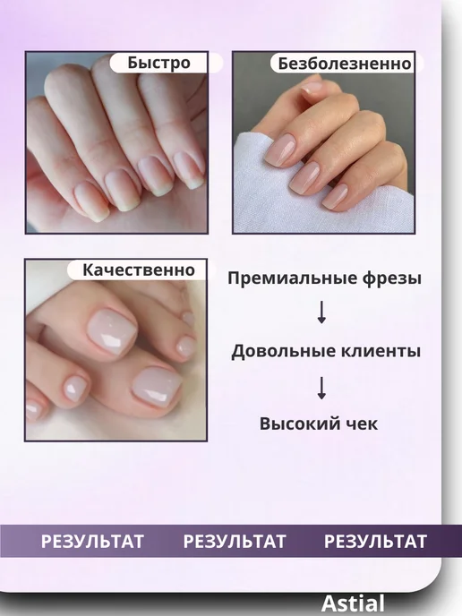 Astial Фрезы для маникюра и педикюра Пламя, 806.104.243.524.023, 10 шт, фото 6