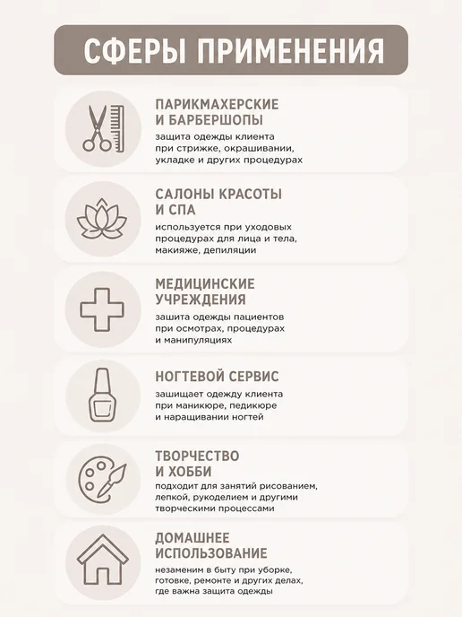 Азбука Красоты Пеньюар полиэтиленовый 120х160 см парикмахерский 50 шт.уп, 120x160 см, 50 шт, фото 2