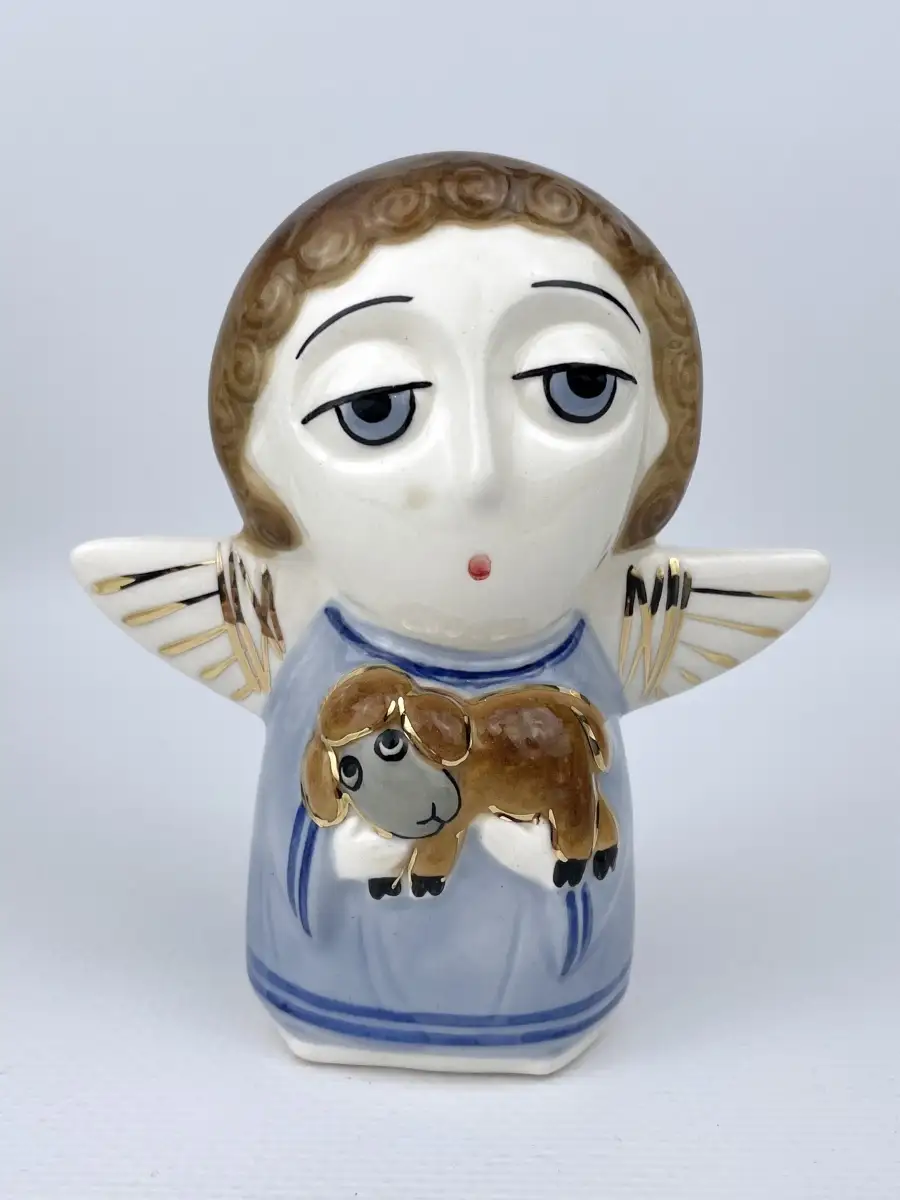 Фигурка ангел с овечкой из фарфора, статуэтка Ceramic Fauna 70360792 купить  за 2 001 ₽ в интернет-магазине Wildberries