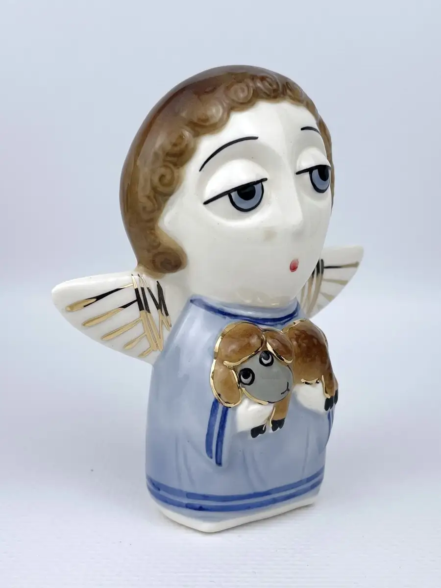 Фигурка ангел с овечкой из фарфора, статуэтка Ceramic Fauna 70360792 купить  за 2 085 ₽ в интернет-магазине Wildberries