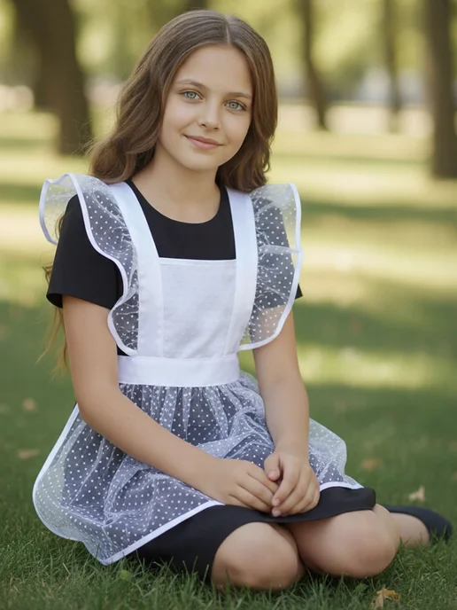 Beatricce Фартук школьный, белый, фото 3