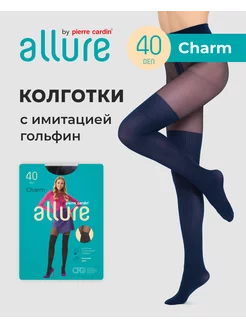 Колготки капроновые с имитацией чулков 40/100 ден Charm Allure 70400007 купить за 288 ₽ в интернет-магазине Wildberries