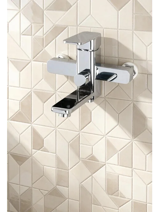Elvan-bathroom Смеситель для ванны с коротким изливом, серый, фото 2
