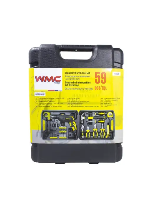 WMC Tools Набор инструментов с дрелью, черный, фото 6