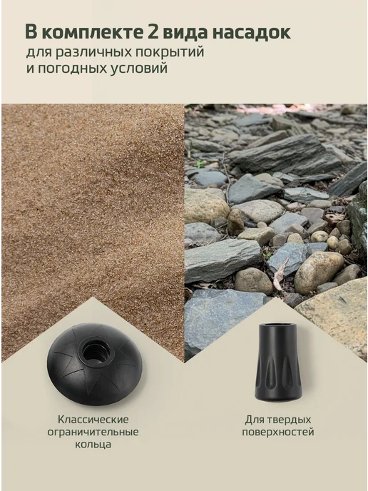 BERGER Палки для скандинавской ходьбы складные треккинговые, черный, фото 2