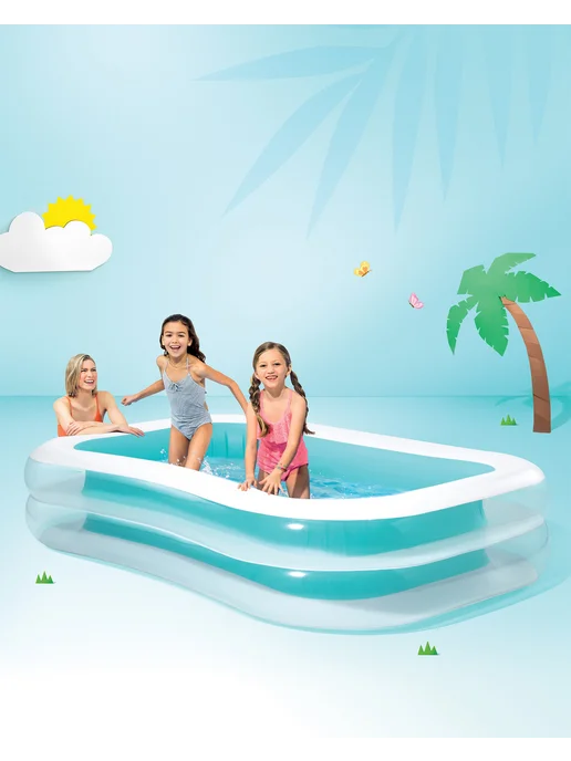 Intex Development Company Inc. Бассейн надувной семейный 56483, синий, фото 4