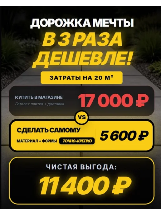 Точно-Крепко Форма для плитки Клевер краковский большой 45 мм 5 шт, 5 шт, фото 2