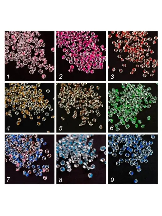 All For Nails Стразы стеклянные риволи "Меланж", 6330, 6327, фото 2