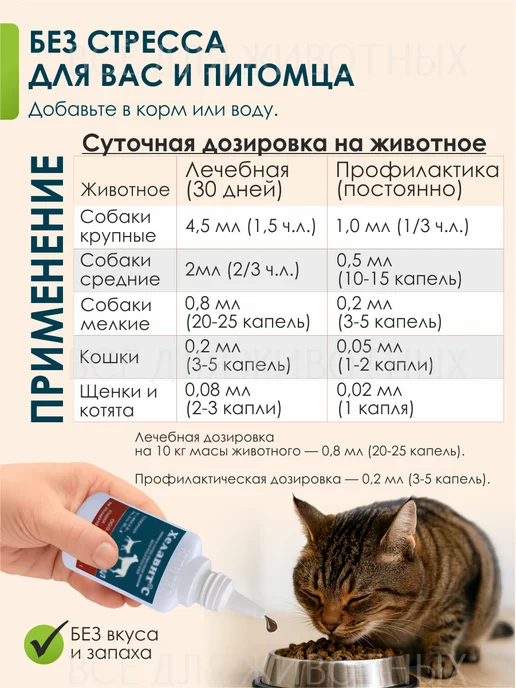 Хелавит С Капли для кошек и собак Микроэлементы от выпадения шерсти. Х…, 70 мл, фото 7