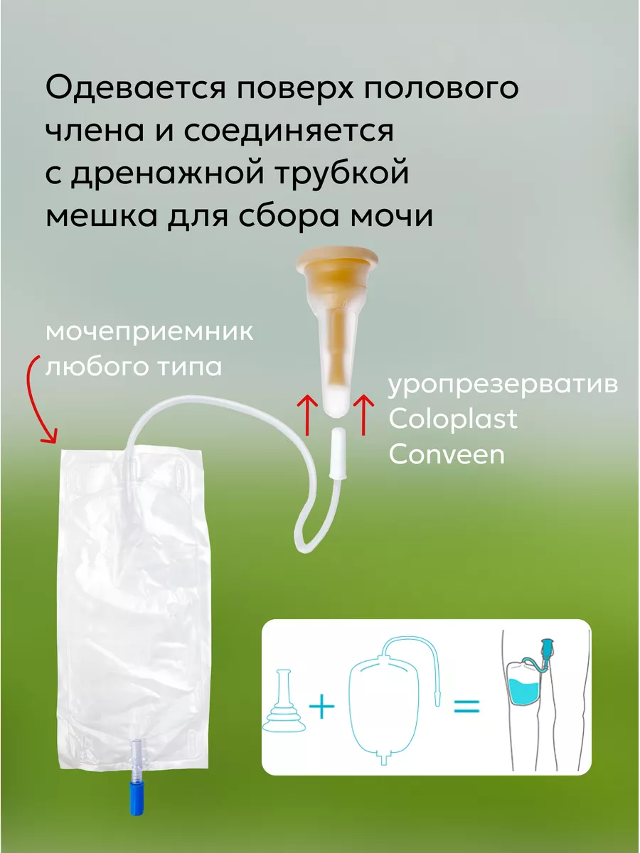 Coloplast Уропрезерватив самоклеящийся латексный 10шт 052000